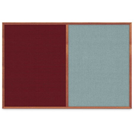 United Visual Products Slim Style Indoor Enclosed Corkboard, 30 UV503SC-SATIN-APRICOT